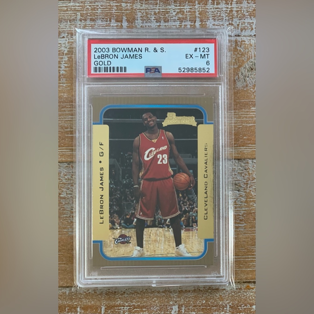 2003 Bowman Gold LeBron James RC PSA 6